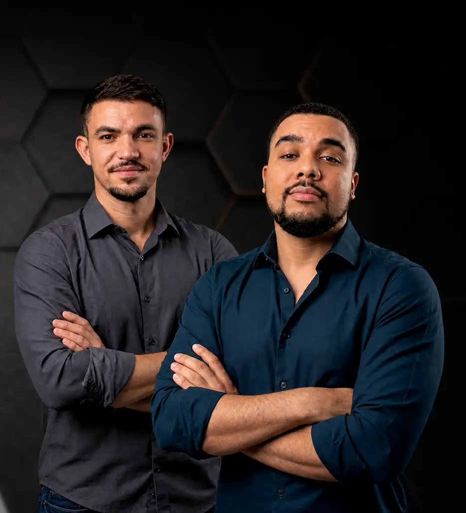 Anselmo e Miguel, fundadores da L&A Sistemas