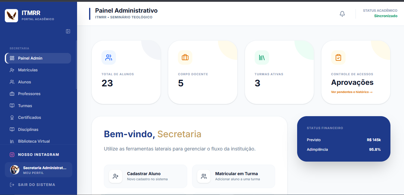 Screenshot do sistema ITMRR